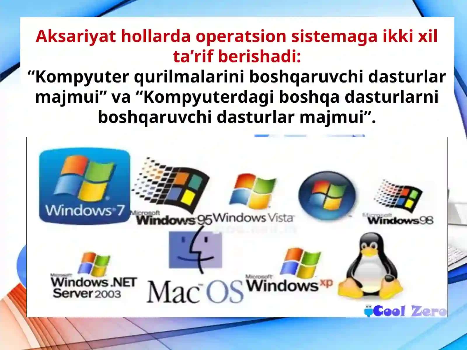 8-sinf Informatika Operatsion sistema tushunchasi 2