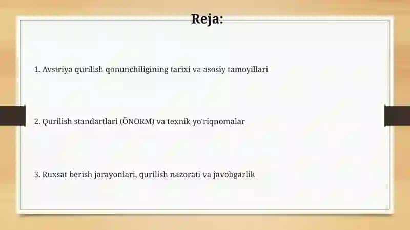 Avstriya qurilishi va normativ hujjatlari 2