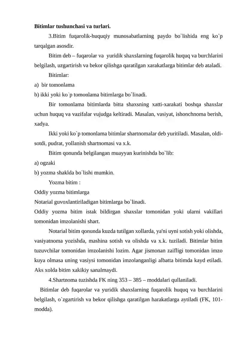 Bitimning Notarial Shakliga Rioya Gilmaslikning Oqibatlari 2