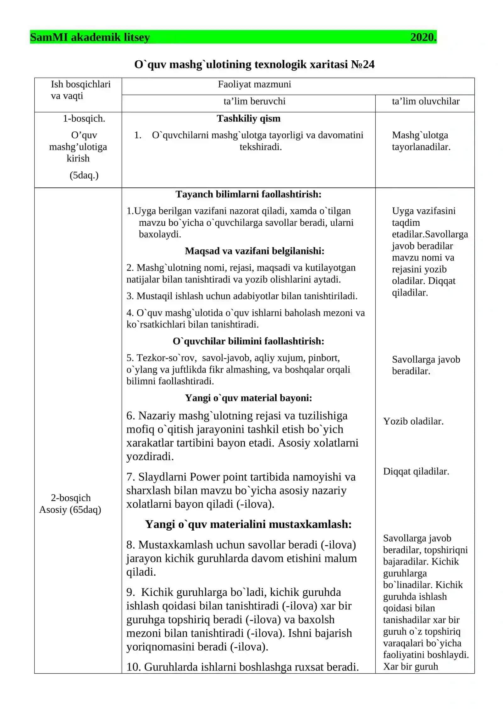 Kationlar aralashmasi analizi 2