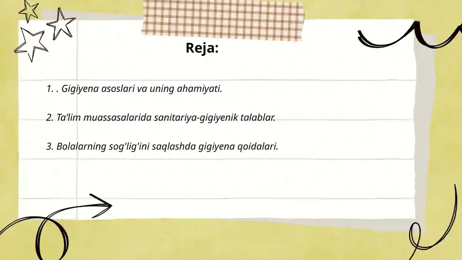Taʼlim -tarbiya gigiyenasi qanday masalalarni o'z ichiga oladi? Kun tartibi va uning ahamiyati 2