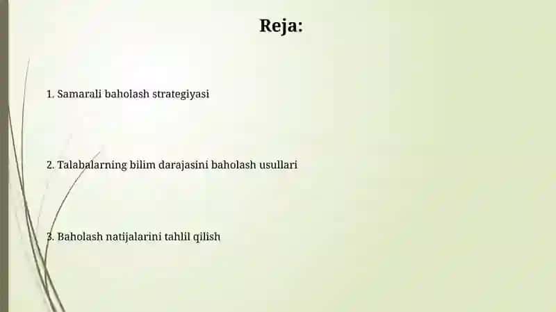 Oʻquvchi bilimlarini baholash 2