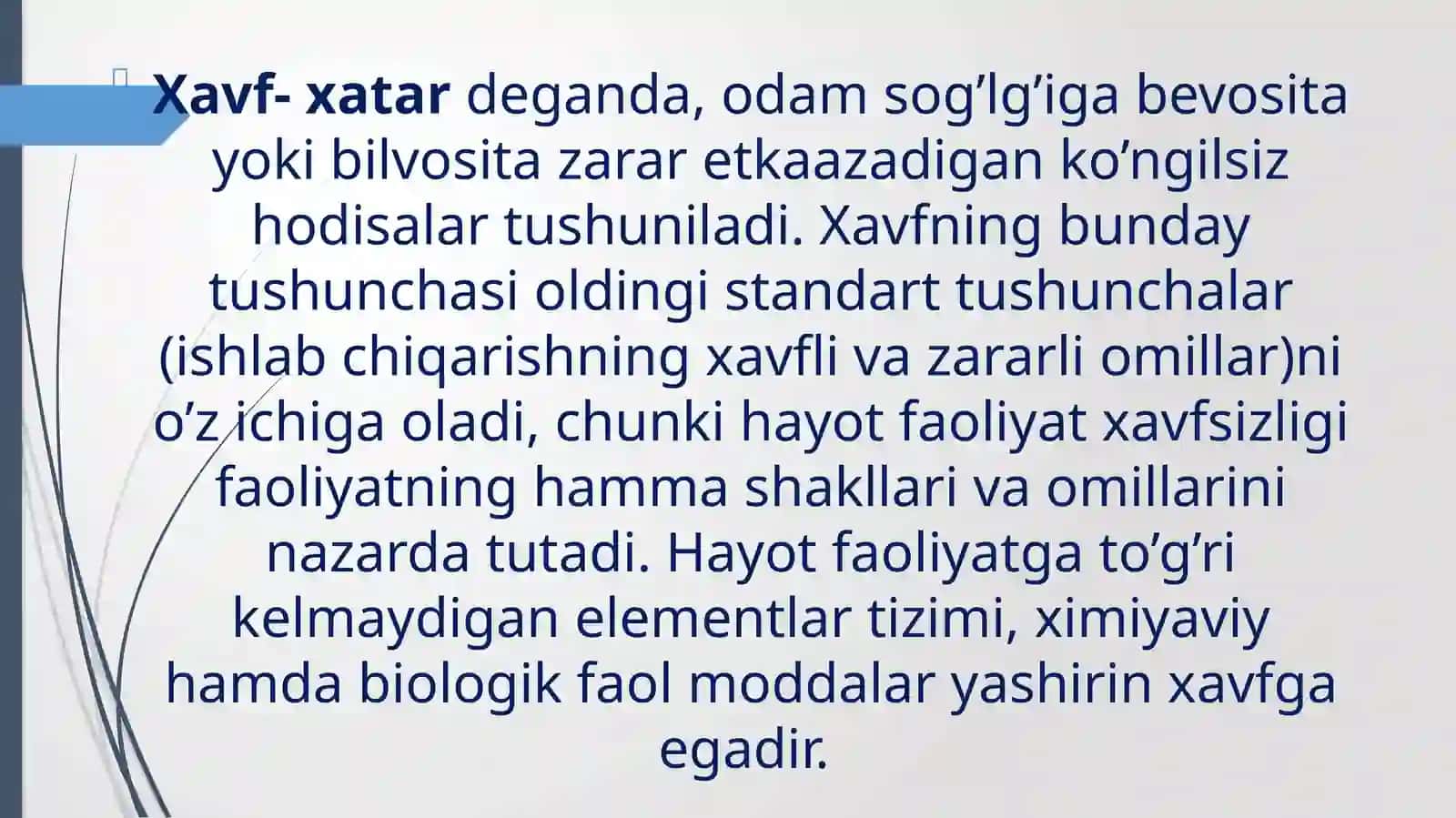 Xavf va uning areallari haqidagi axborot manbalari 2