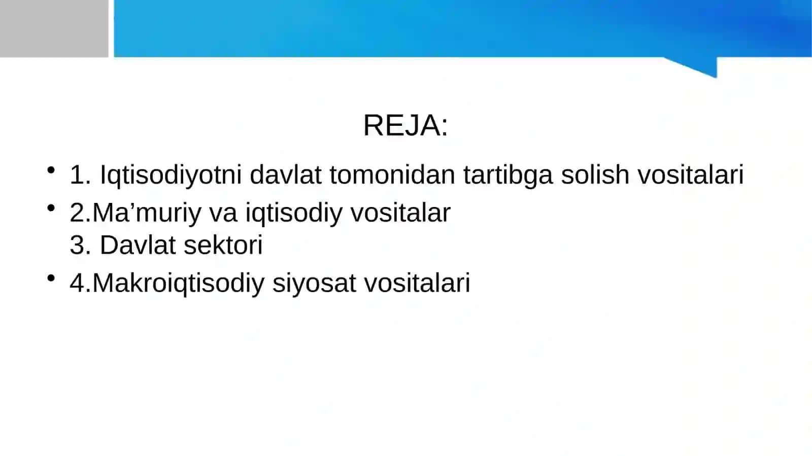 MAKROIQTISODIY SIYOSAT OLIB BORISH VOSITALARI 2