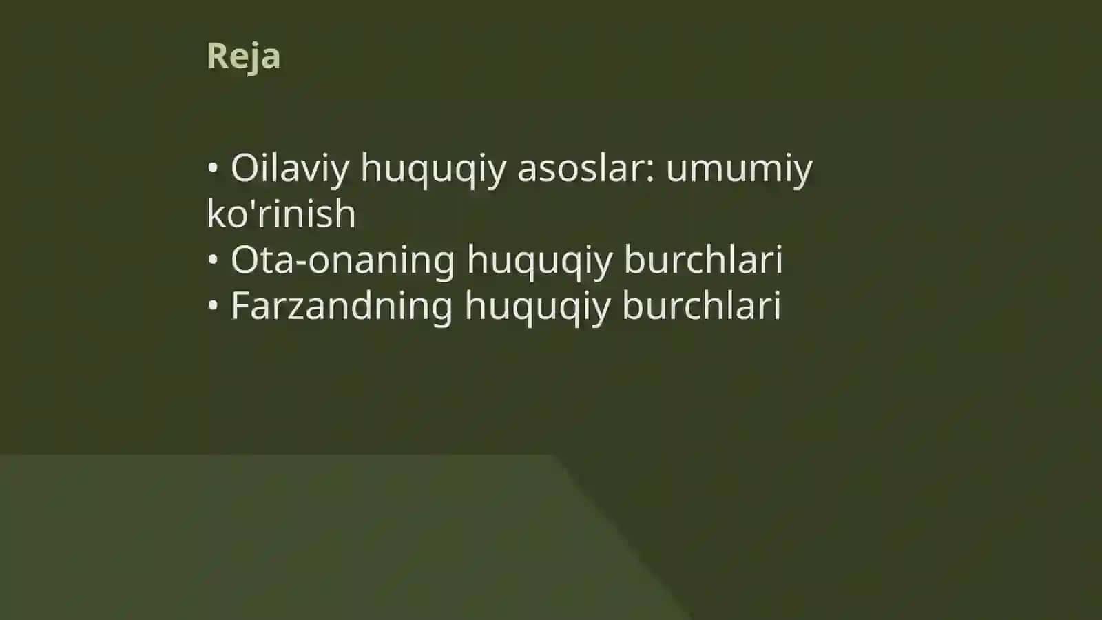 Oilaning huquqiy asoslari 2