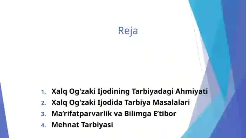 Xalq Og'zaki Ijodining Tarbiyadagi Ahmiyati 2