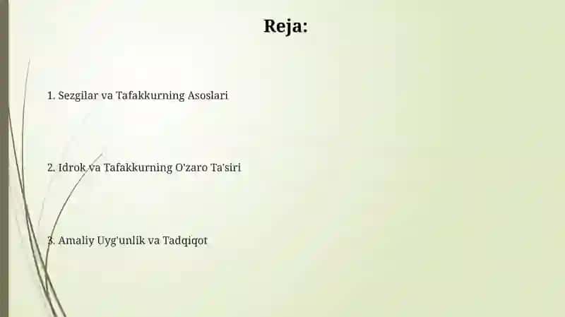 Sezgilar va Tafakkur 2