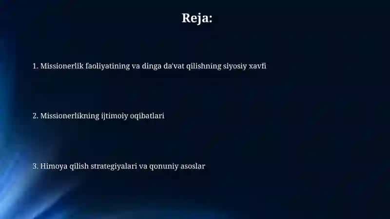 Missionerlik va proselytizmning siyosiy-ijtimoiy xavfi 2