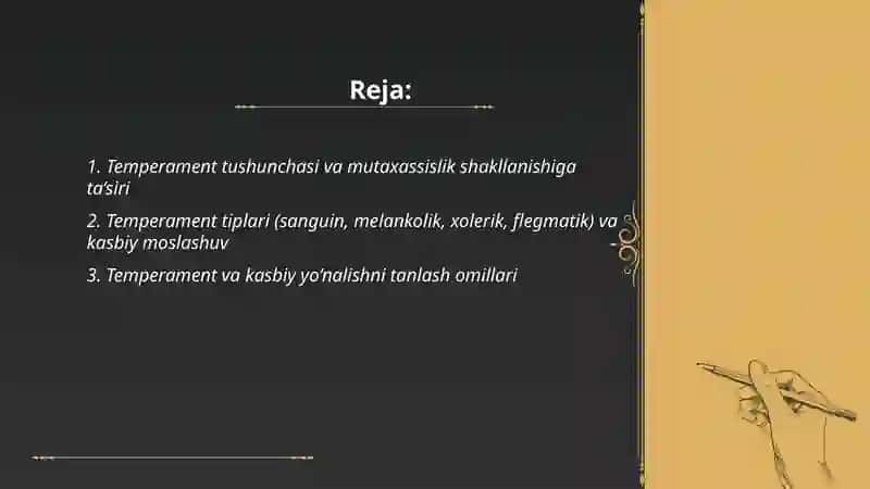 Temperament xususiyatlarining mutaxassis shakllanishidagi o‘rni 2