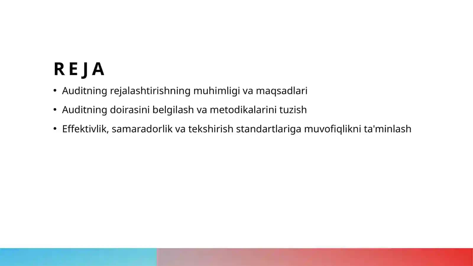 Auditni rejalashtirish 2