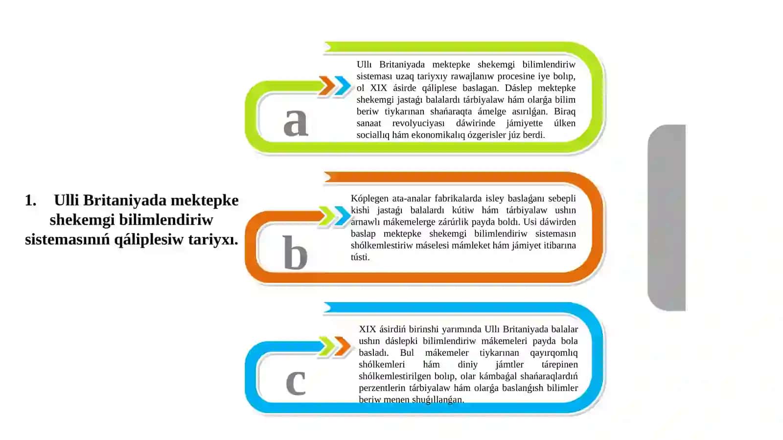 Ullı Britaniyada mektepke shekemgi bilimlendiriw sistemasınıń qáliplesiw tariyxı 2