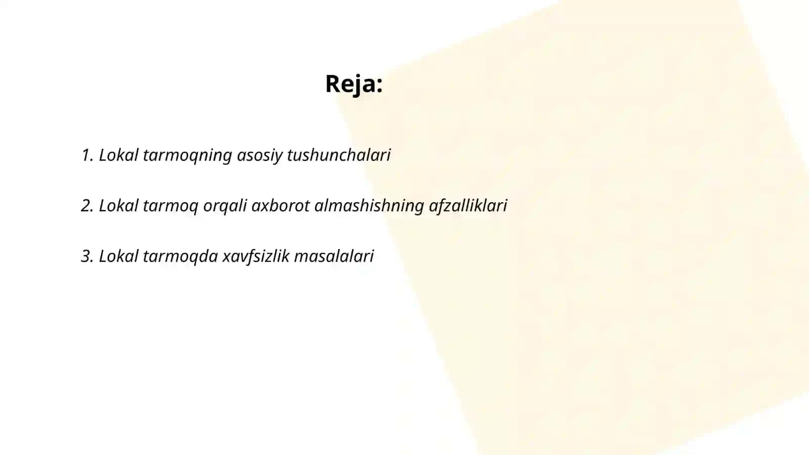 Lokal tarmoq orqali axborotlar almashish 2