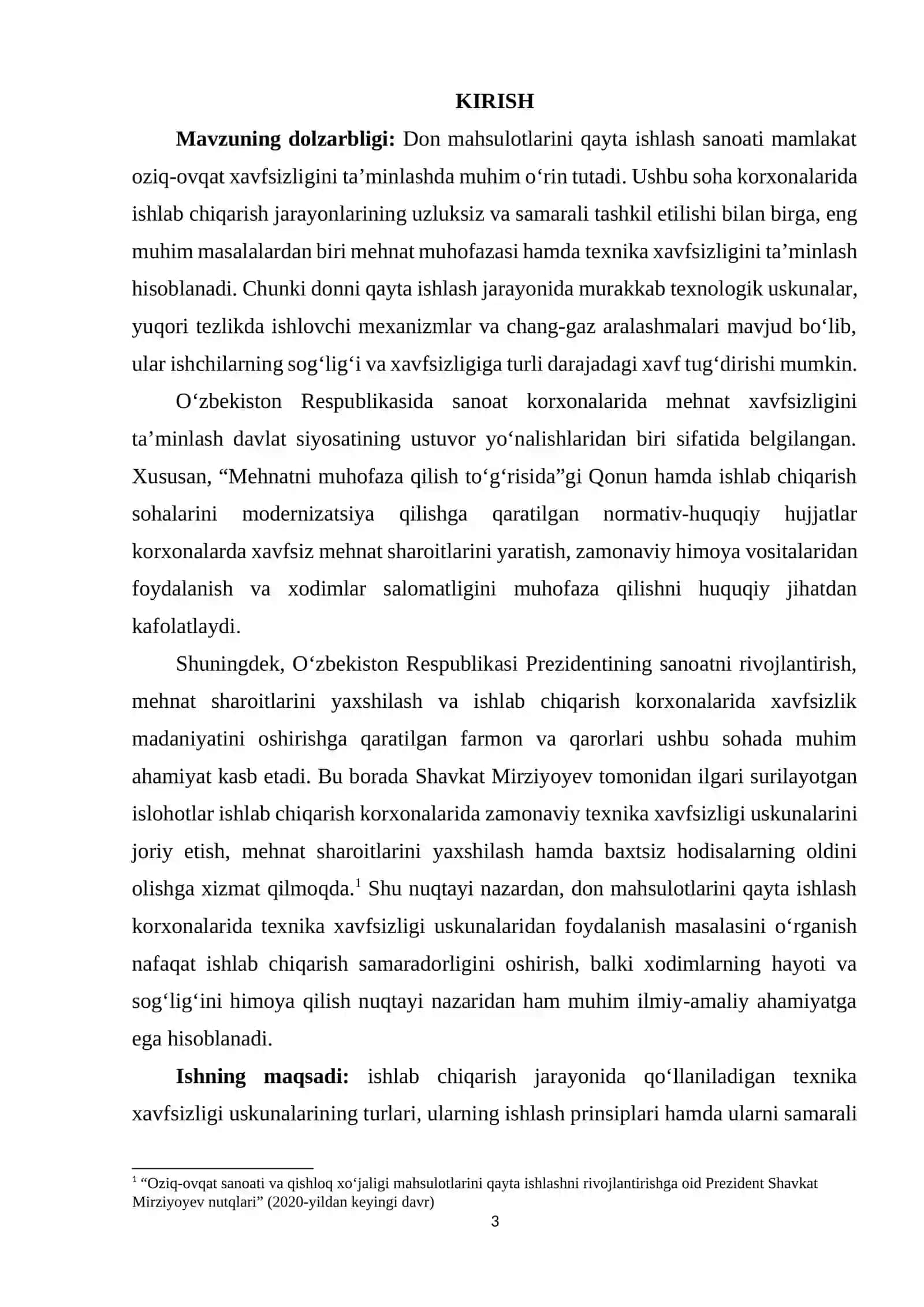 Don mahsulotlarini qayta ishlash korxonasida texnika xavfsizligi uskunalaridan foydalanish 2