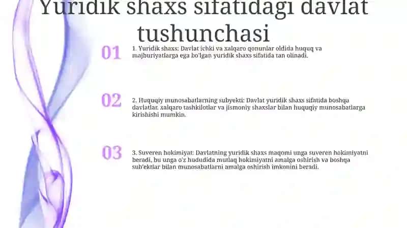 Davlat Fuqarolik Huquqiy Munosabatlarining Subyekti Sifatida Yuridik Shaxs 2