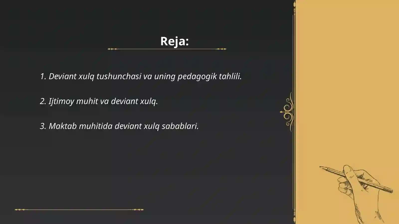 Deviant xulq tushunchasi 2