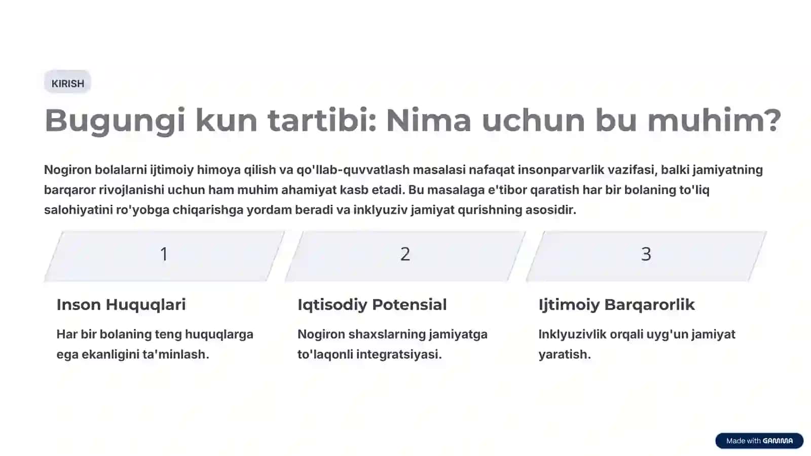 IJTIMOIY HIMOYA TIZIMI VA NOGIRON BOLALARNI QO'LLAB QUVVATLASH 2