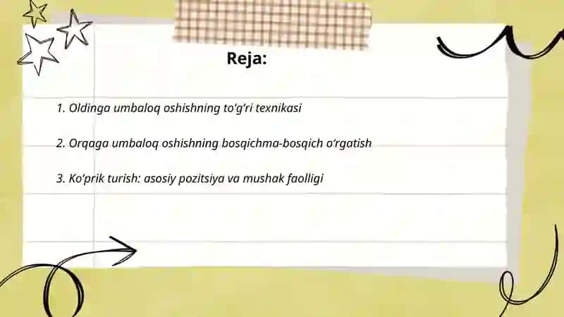 Akrobatik mashqlar(oldinga va orqaga umbaloq oshish,koʻprik turish) 2