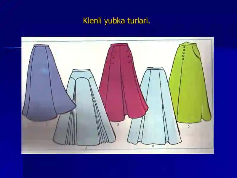 Konussimon va klenli yubkalar andazasini chizish 2