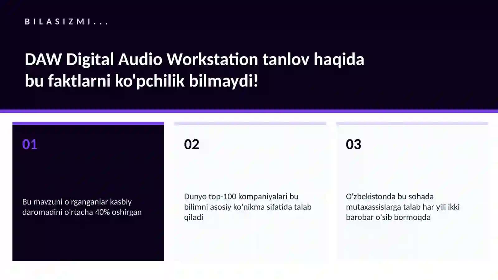 DAW Digital Audio Workstation tanlov 2