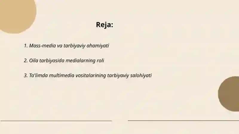 Medialarning tarbiyaviy ahamiyati 2