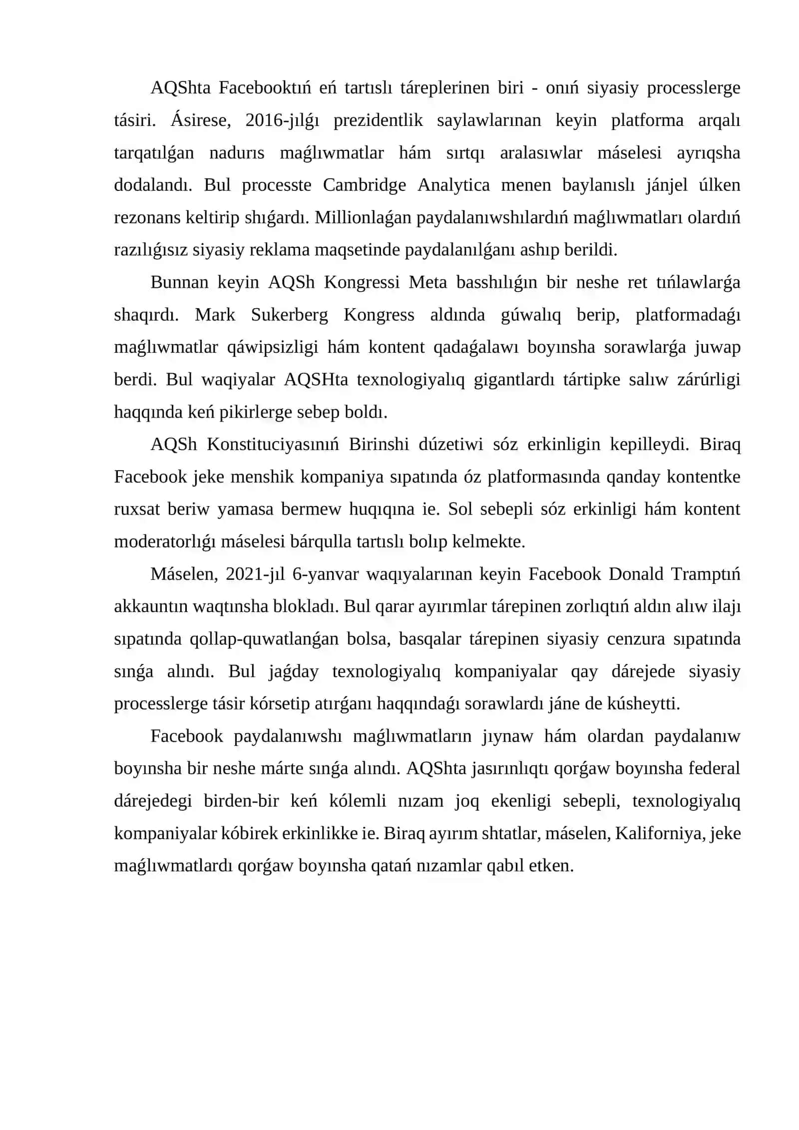 Facebook (Meta) – AQSh 2