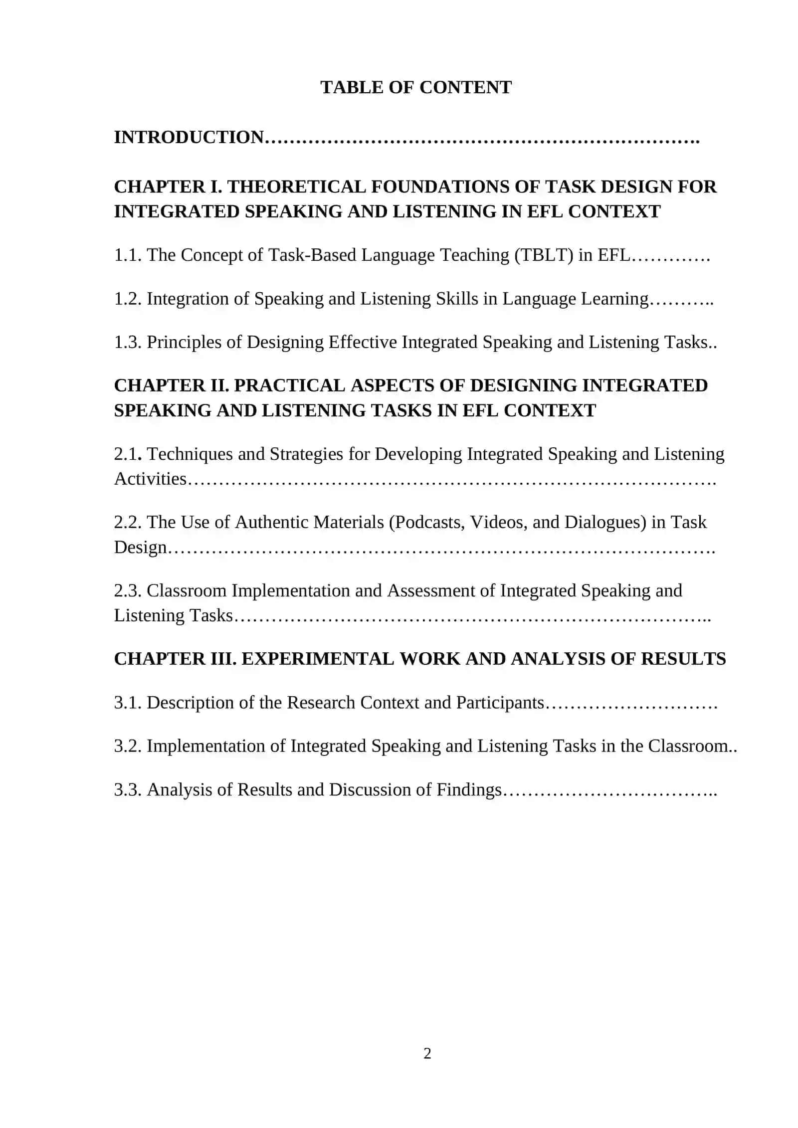 Task design for integrated speaking and listening activities in EFL contexts 2