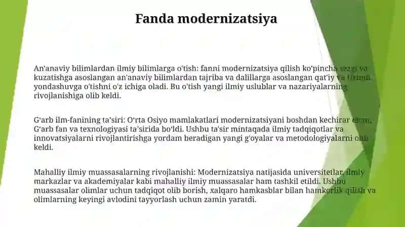 O'Zgarishlardan To'Xtamaslik Ilm Va Zamonaviy Bilim Olish 2