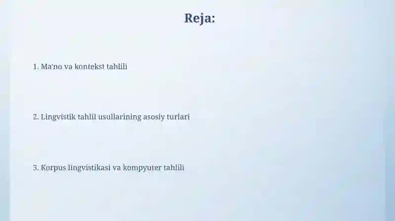 Lingvistik tahlil metodlari 2