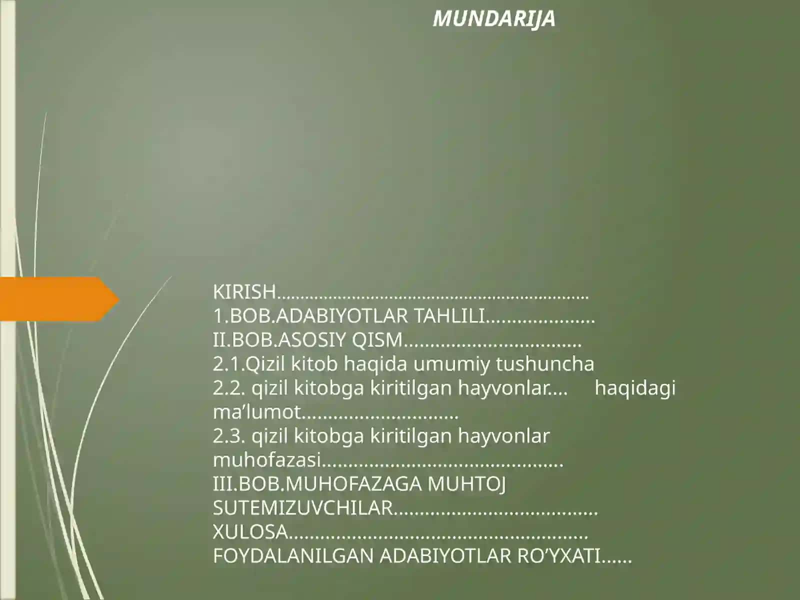 “O’zbekiston Qizil kitobi” ga kiritilgan sut emizuvchilar va ularni muhofaza qilish 2