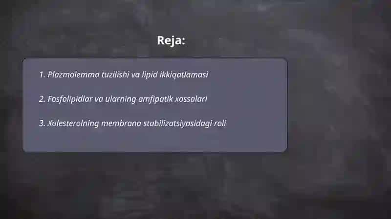 Plazmolemma va biologik membranalar tuzilishi.Hujayralararo bogʻlanish turlari 2