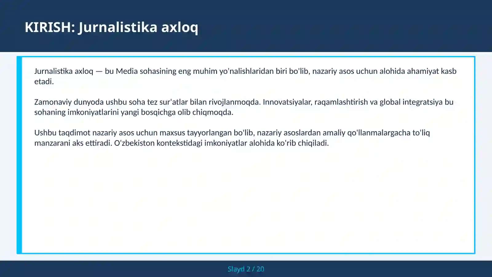 Jurnalistika axloq 2