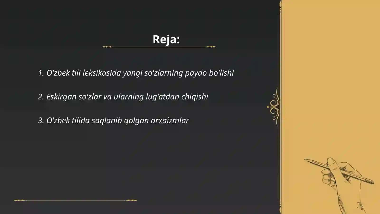 O'zbek tili leksikasida eskirish va yangilanish jarayonlari 2