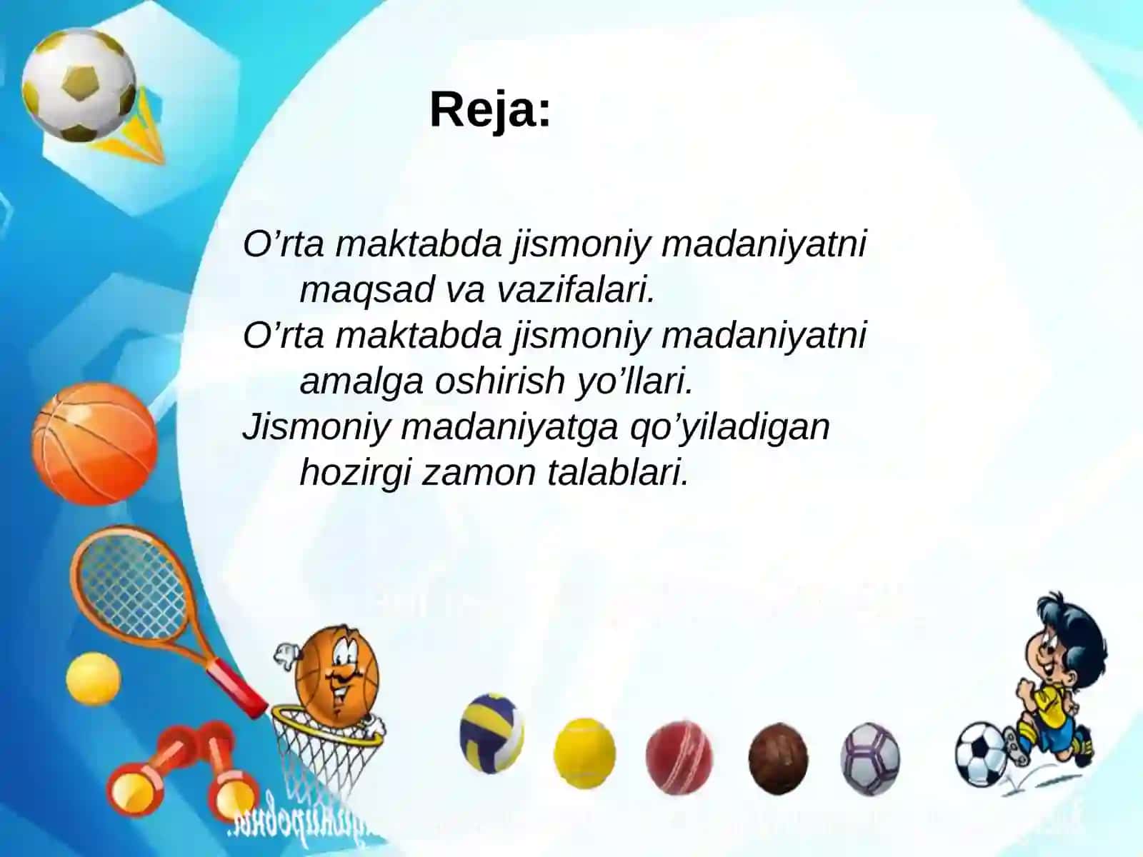 Maktab jismoniy tarbiya o'quv fanining mazmuni 2