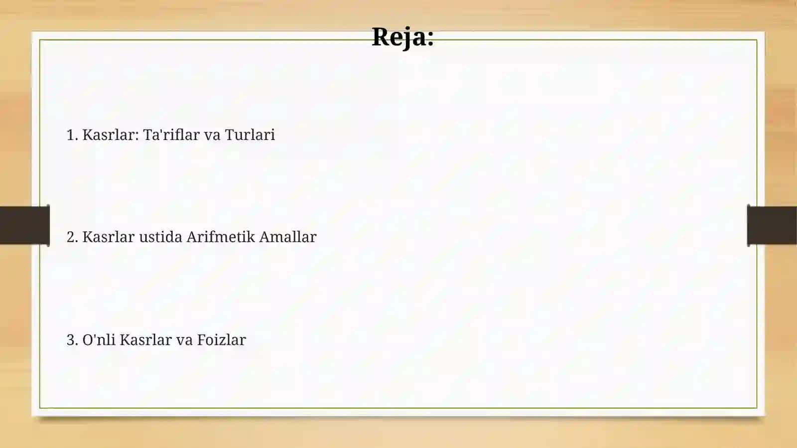 Kasr sonlar 2