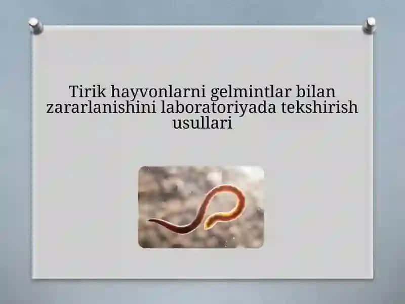 Tirikhayvonlarnigelmintlarbilanzararlanishinilaboratoriyadatekshirishusullari 2