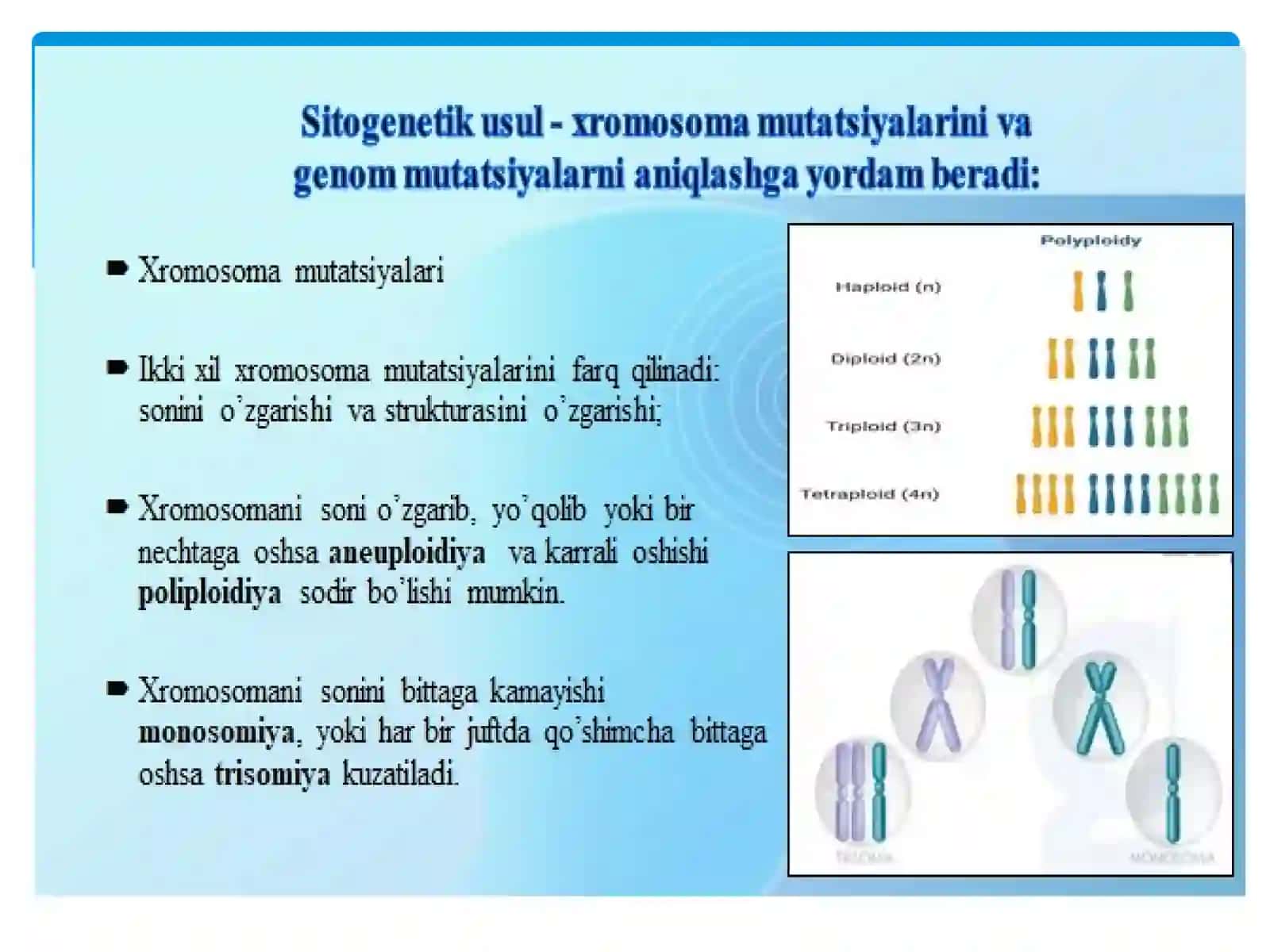 Sitogenetik va populyatsion statistik usul 2