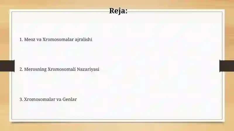 Irsiyatning xromosoma nazariyasi 2