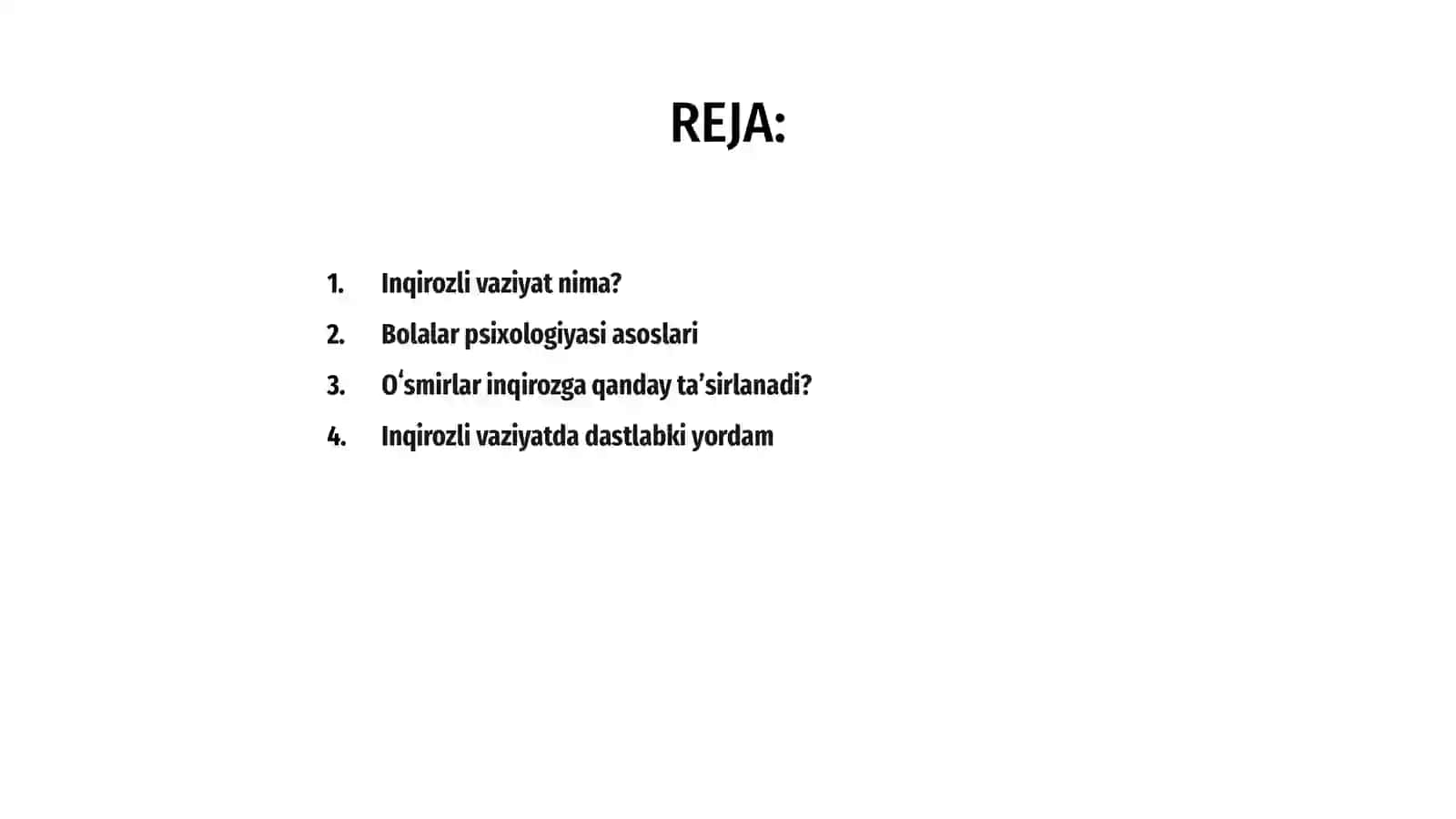 Inqirozli vaziyatlarda psixologik yordam ko'rsatish 2