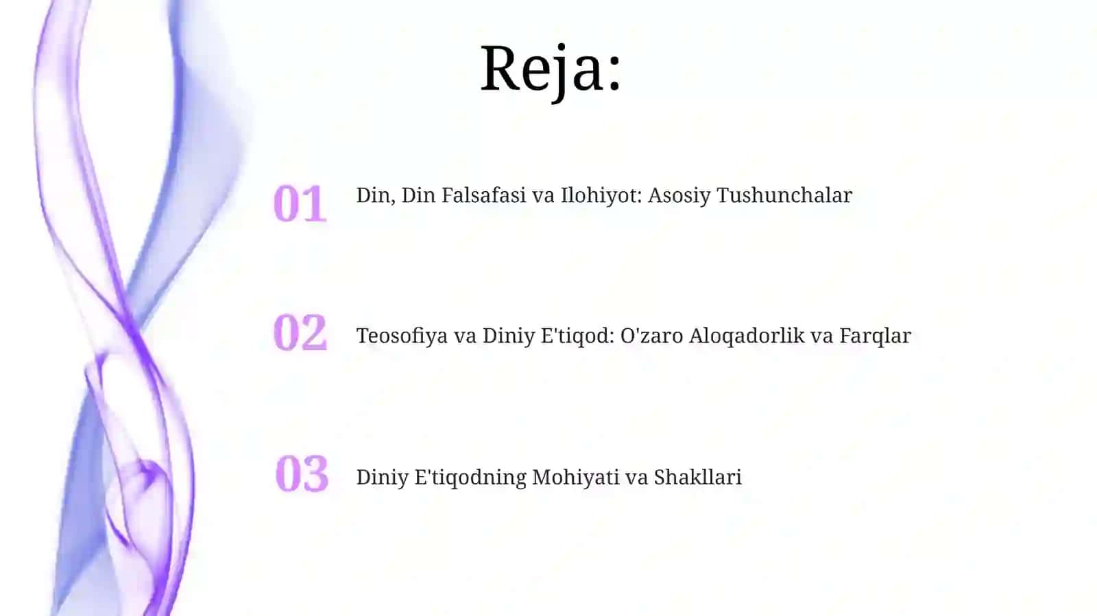 Din, Din Falsafasi va Ilohiyot: Asosiy Tushunchalar 2