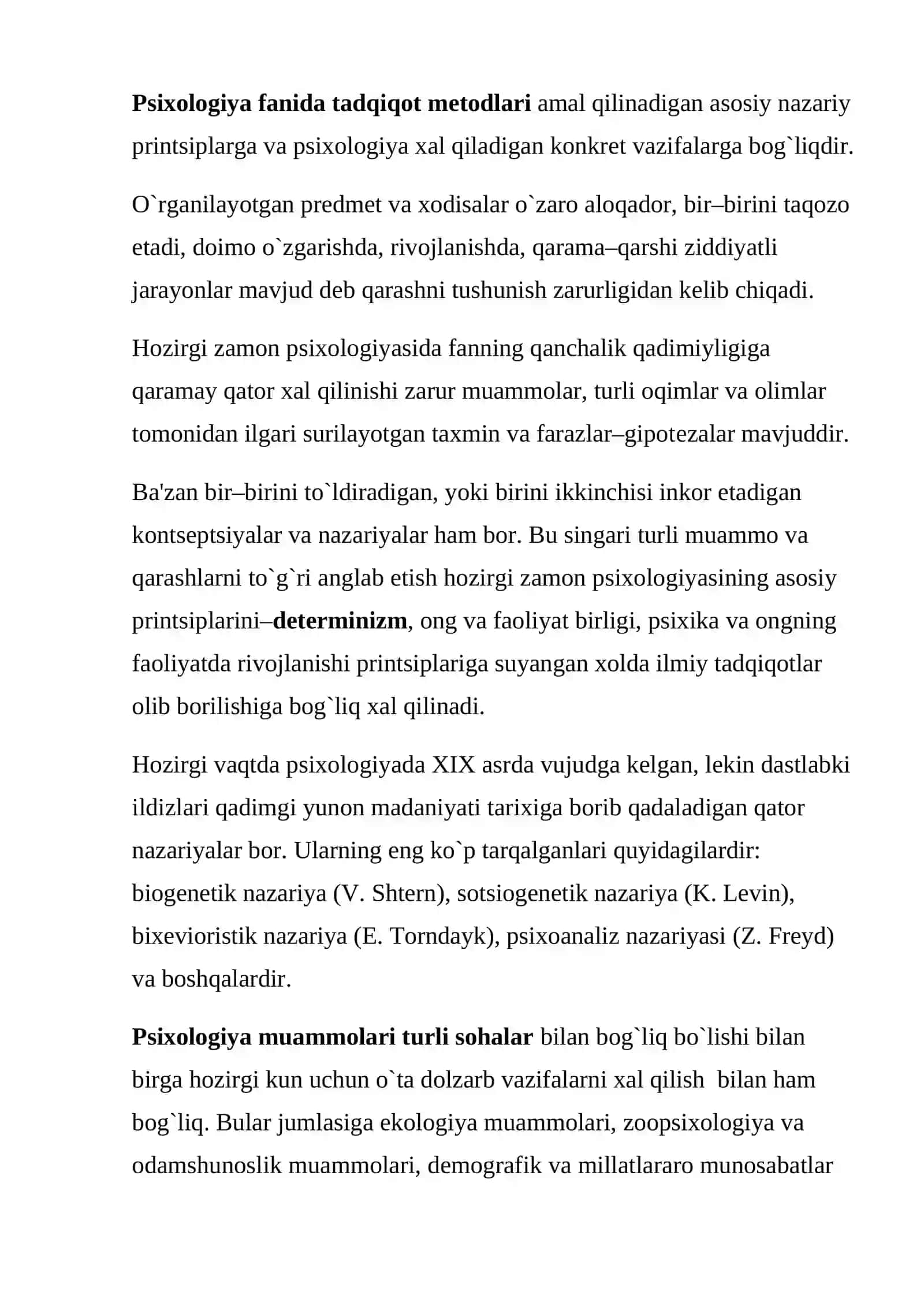 Hozirgi zamon psixologiyasi tadqiqot metodlari 2