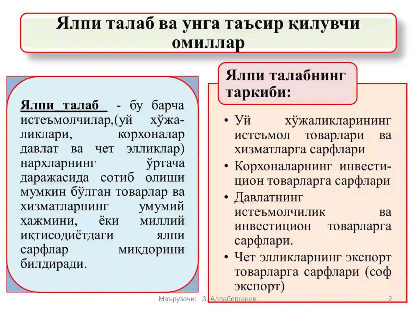 Ялпи талаб эгри чизиғи 2