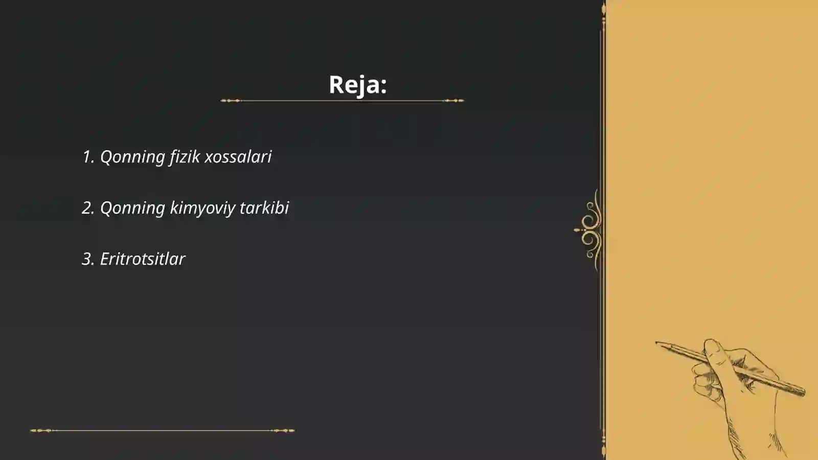 Qonning shaklli elementlari 2