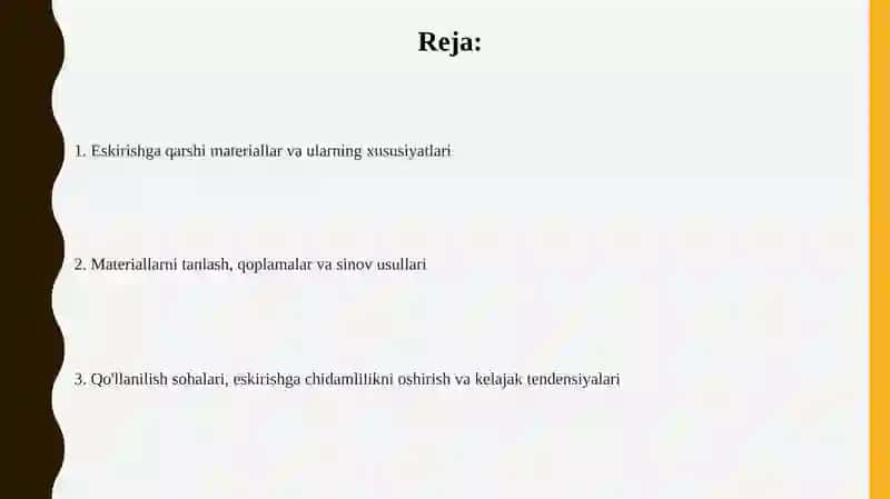 Yonginga qarshi materiallar va ularning xususiyatlari 2