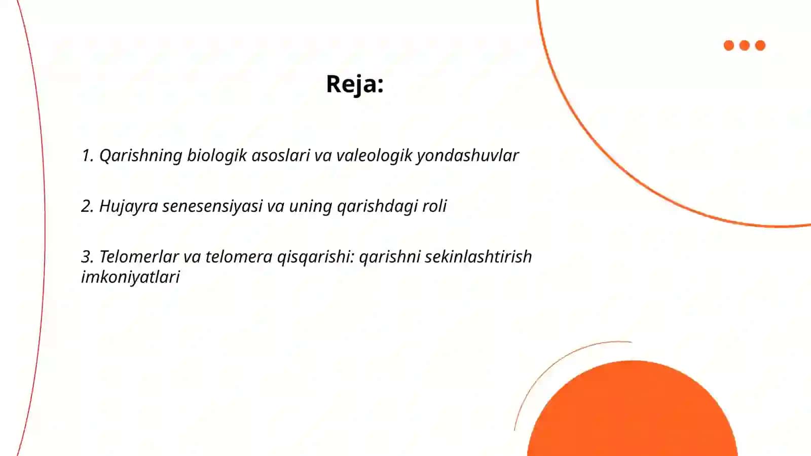 Valeologiyada qarish jarayonlari va ularni seknlashtirish yollari 2
