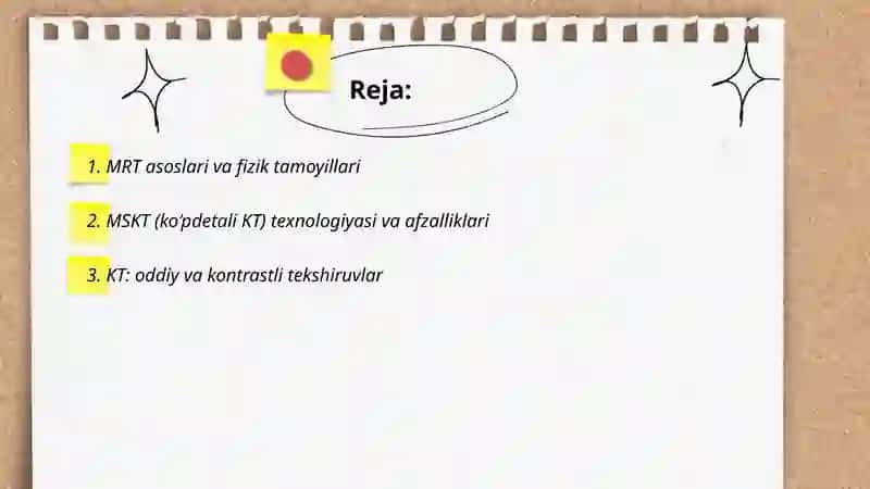 Zamonaviy tekshirish usullari.MRT, MSKT, KT, qon tomir dopplerografiyasi 2