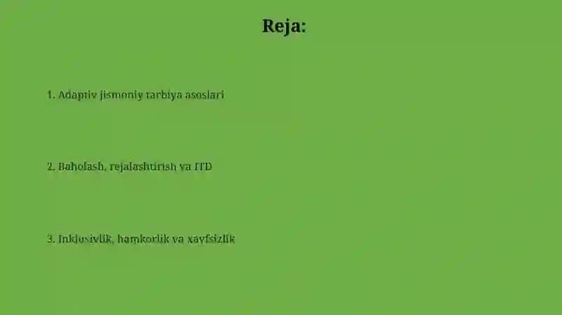 Adaptiv jismoniy tarbiya tamoyillari va funksiyalari 2