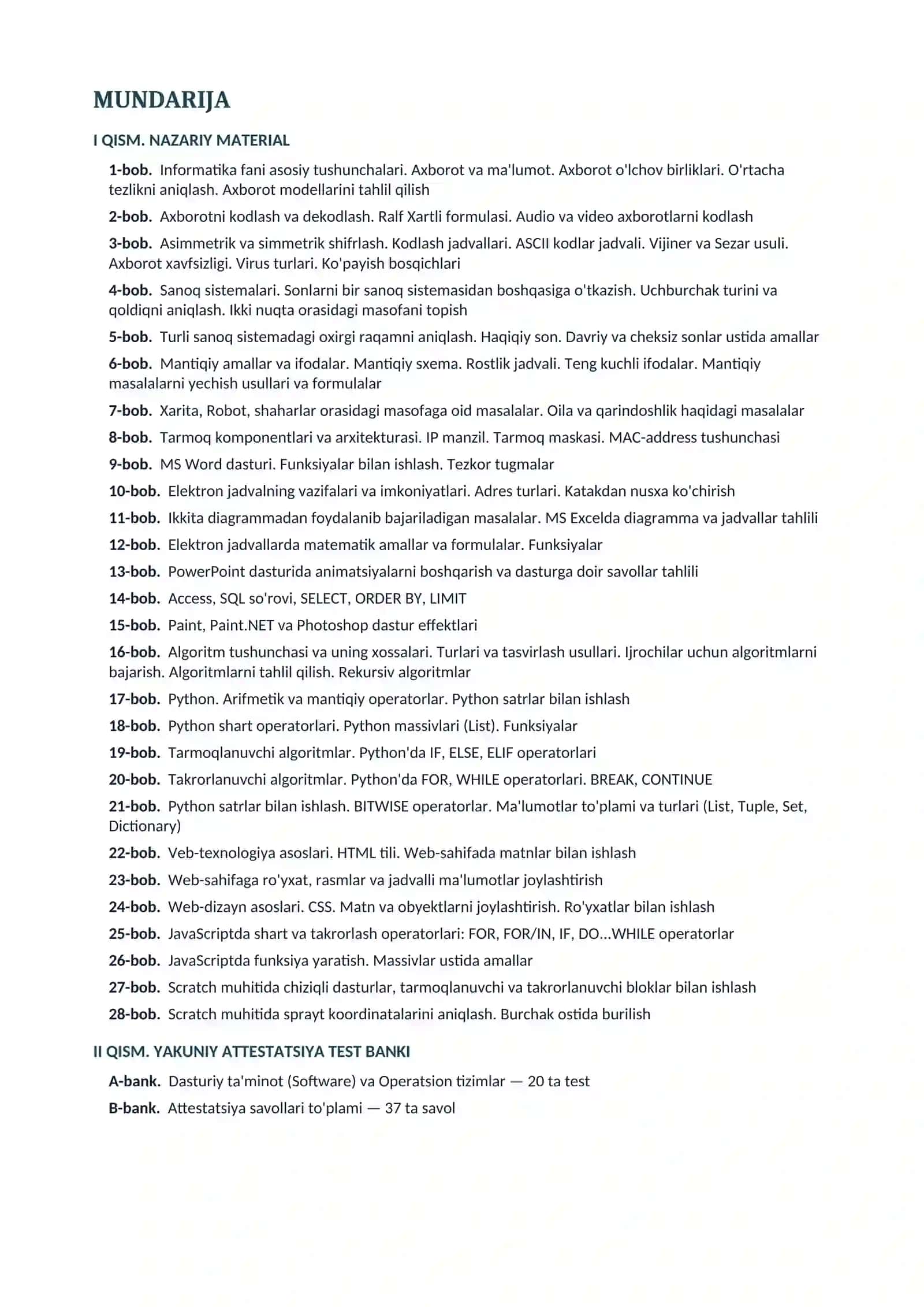 Attestatsiya 2026 kitobi 2