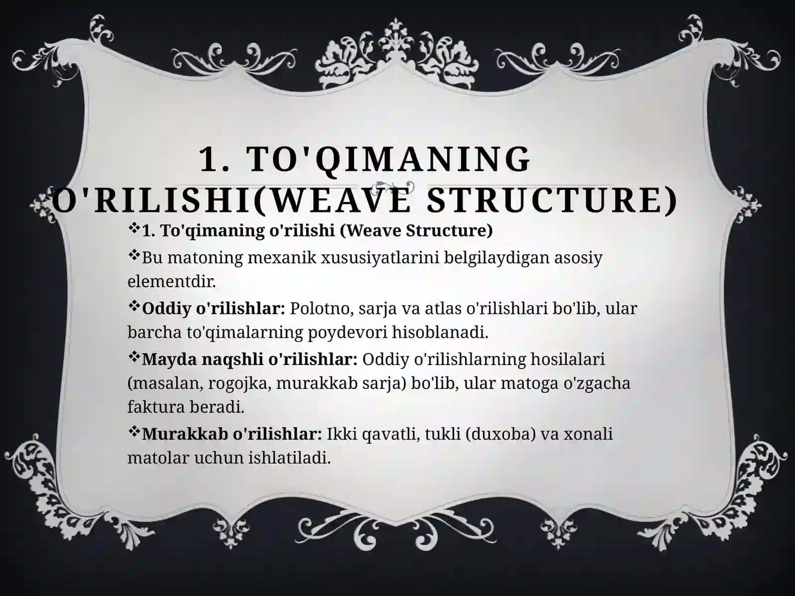 To'qimaning to'liq taxtlash dasturi 2