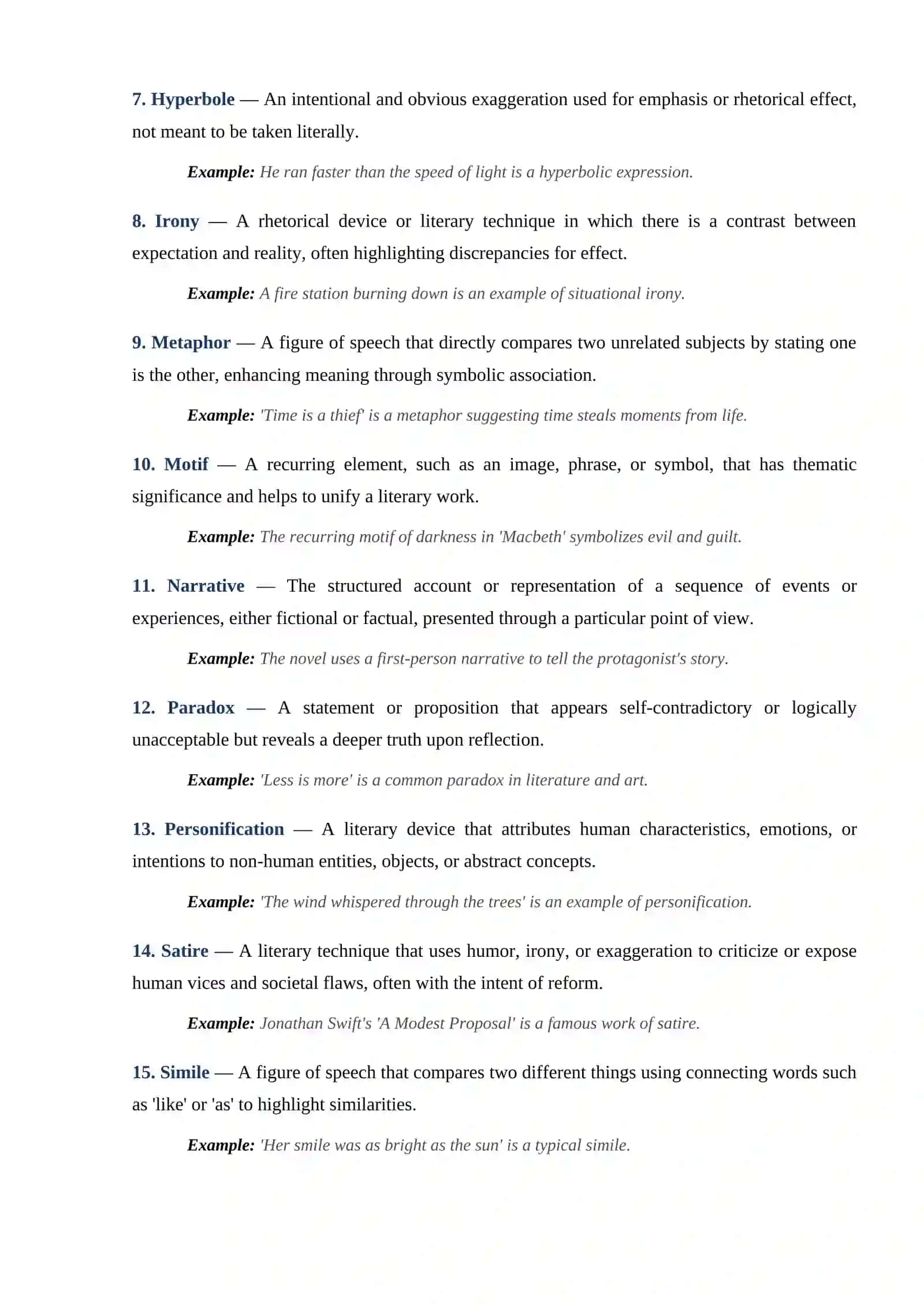 Glossary of Special Literary Vocabulary 2