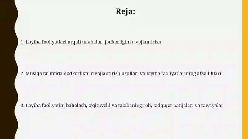 Musiqa oʻqitishda loyha faoliyatlari va talabalarning ijodkorligini rivojlantirish 2